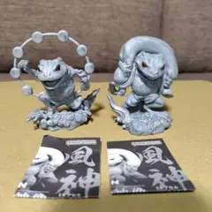 カエル 風神雷神　美品2体セット　メルカリ便発送