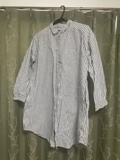 Samansa Mos2 ストライプ柄長袖シャツ Fサイズ