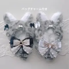 b.219 ぬい服 12cm ちびぐるみ 着ぐるみ 白黒 少テンシ 狼セット