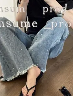 SHEIN ラインストーンデニムのサムネイル