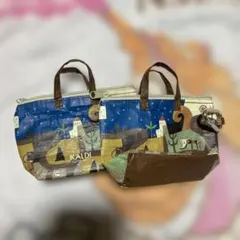 カルディ 伝説柄 カラビナ付きミニバッグ （バッグのみ）　2点セット