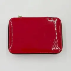 YSL BEAUTE イヴサンローラン 化粧ケース コスメ エナメル レッド
