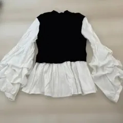 ベスト付きブラウス