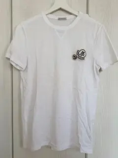 美品〕モンクレール ワッペン ホワイト M Tシャツ 国内正規品 5S133