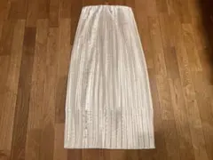 新品★ホワイト プリーツスカート サイドファスナー★