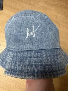 HUF バケットハット デニム素材 刺繍ロゴのサムネイル