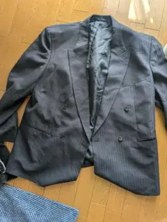 90's Saint John ダークグレー ダブルブレストスーツ