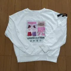 LOVETOXIC トレーナー ホワイト M 150cmのサムネイル