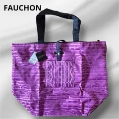 FAUCHON エコバッグ トートバッグ ピンク　ファスナー付き　折りたたみ