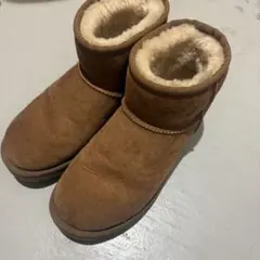 【クリーニング済】UGG ムートンブーツ クラシックミニ 24cm ブラウン