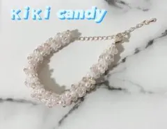 かぎ針編みビーズブレスレット！(ピンク系)