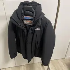 FIRST DOWN フード付きダウンジャケット M ブラック