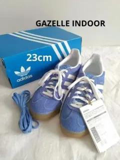 adidas◆GAZELLE INDOOR◆BLUE FUSION◆水色◆23