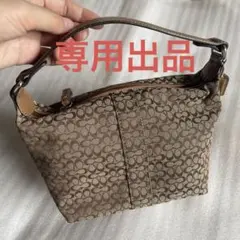 専用出品　Coach コーチ　アクセサリーポーチ　ミニバッグ　シグネチャー
