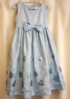 落ち着いた水色のフォーマルワンピース　120ｃｍ　入学式　誕生日会　お出かけ
