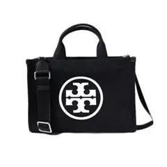 トリーバーチ★Tory Burch ブラック トートバッグ キャンバス地