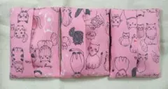 ミニポケットティッシュケース　子供用★猫デザインのピンク