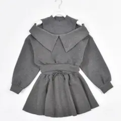 evelyn スウェットセットアップ 3点セット チャコール