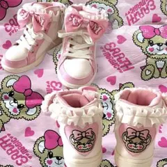 アースマジック♥ 靴 ハイカット スニーカー フリル マフィー 18