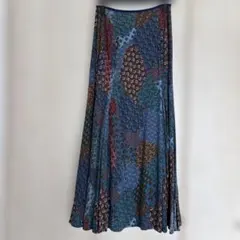 フレアスカート 青系 パターン 38サイズ