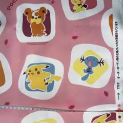 ポケモンカーテン生地（ピンク）