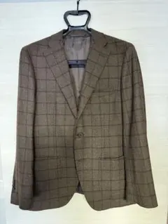 ブレイザーズバンク REDA ブラウン チェック テーラードジャケット