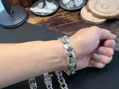 ★IAJG　Apple Watch　シルバーハーフベルト　17.5cm 　刻印有