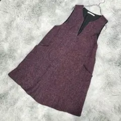 【ルカレディラックルカ】ワンピース（M）ノースリーブ 膝丈 日本製のサムネイル