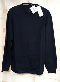 ユニクロ　エアリズムコットンUVカットクルーネックTシャツ　M ブラックのサムネイル