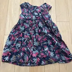 BeBe 花柄 半袖ワンピース 100 ボタニカルのサムネイル