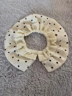 フリルスタイ　ハンドメイド　ドット柄