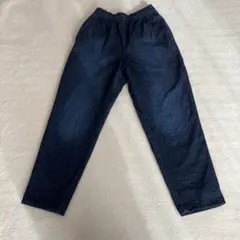 GU ダークブルー ストレートパンツ