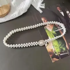 帯飾り　パールベルト　帯締め 飾り紐 ラウンド　ビジュー　浴衣　着物　成人式 白