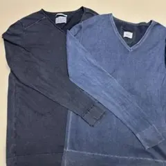 【イタリアの最高傑作】REPLAY リプレイ Vネックニットソー 2枚セットL