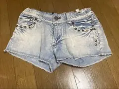 ユニオンジャックデザイン デニムショートパンツ　平成　ギャル　女児