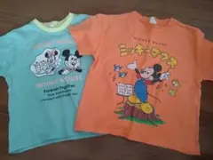 ミッキーマウス・ミニーマウス Tシャツ 2枚セット
