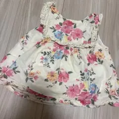 petit main フラワープリント トップス 90