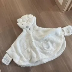 ジェラピケ　クマのフード付きポンチョ 70-80