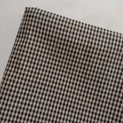 ギンガムチェック 生地 ブラックベージュ