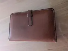 COACH ブラウン レザー 手帳カバー