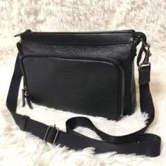 FUJITAKA フジタカ 2way ショルダーバッグ クラッチバッグ ブラック