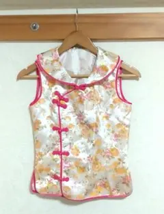 花柄チャイナ風ベスト