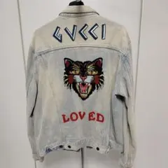 GUCCI デニムジャケット キャット刺繍 LOVEDのサムネイル
