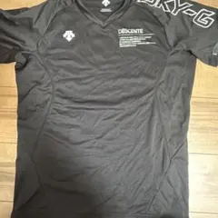 DESCENTE DRY-G Vネックシャツ ブラック