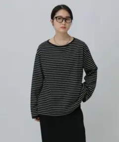 レプシィム 今季細ピッチボーダーロンT ブラック