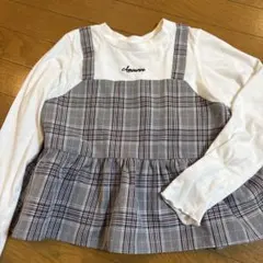 ◾️お値下げ◾️ドッキングカットソートップス/グレーチェック