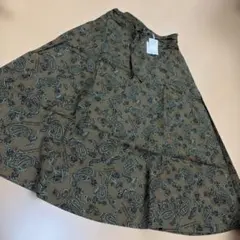タグ付き新品 マドモアゼルノンノンパパス M スカート リネン100% 花