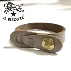 【美品】 イルビゾンテ レザー ブレスレット グレー バングル グレージュ