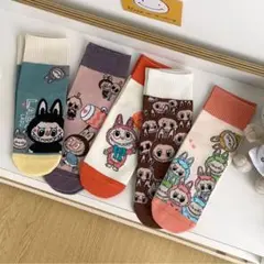 ラブブ柄ソックスセット 5足大人用