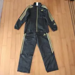 adidas ジャージセット 黒/金140㎝